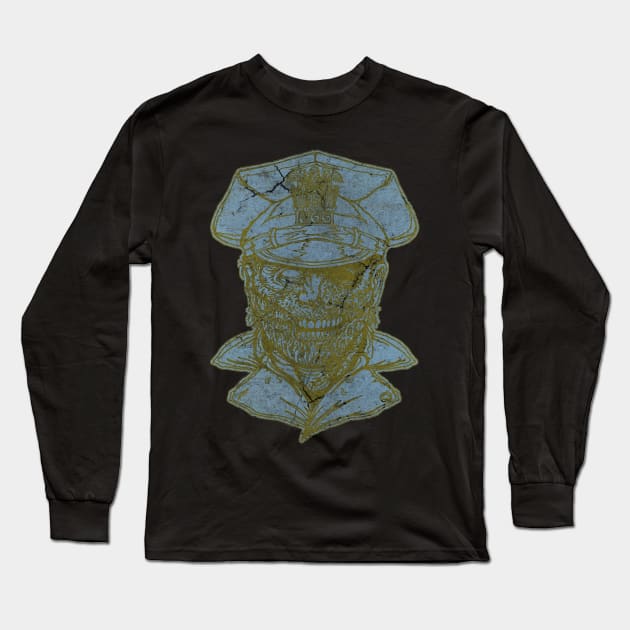 Amenaza Police Long Sleeve T-Shirt by Pages Ov Gore